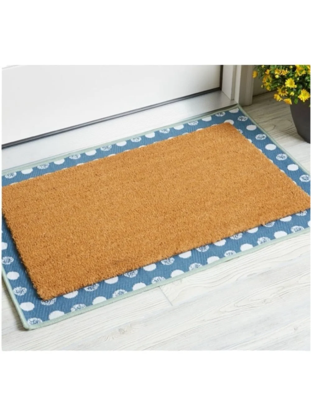 Reversible Rug Accent Welcome Plaid Easter Spring Bunny Rabbit Way To Celebrate